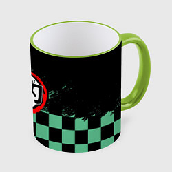 Кружка 3D TANJIRO KAMAD, КЛИНОК РАССЕКАЮЩИЙ ДЕМОНОВ, цвет: 3D-светло-зеленый кант