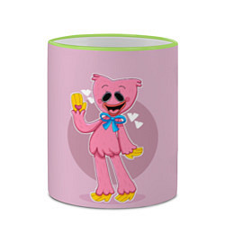 Кружка 3D KISSY MISSY POPPY PLAYTIME ПОППИ ПЛЕЙТАЙМ КИССИ МИ, цвет: 3D-светло-зеленый кант — фото 2