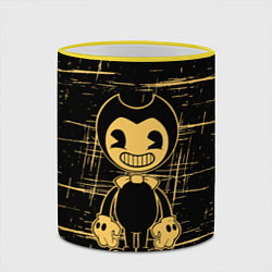 Кружка 3D Bendy and the ink machine - Бенди, цвет: 3D-желтый кант — фото 2