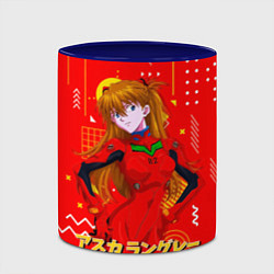 Кружка 3D Аска Лэнгли Сорью Evangelion, цвет: 3D-белый + синий — фото 2