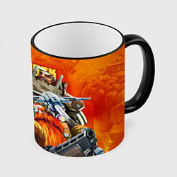 Кружка 3D Deep Rock Galactic герои, цвет: 3D-черный кант