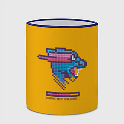 Кружка 3D Mr Beast Pixel Art, цвет: 3D-синий кант — фото 2