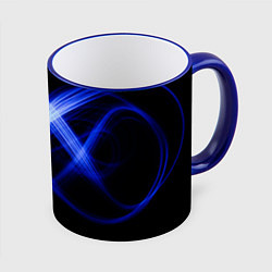 Кружка 3D Синяя бесконечность энергии, цвет: 3D-синий кант