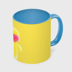 Кружка 3D УТЯ УТЕНОК ЛАЛАФАНФАН, цвет: 3D-белый + небесно-голубой