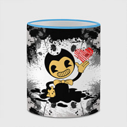 Кружка 3D BENDY LOVE БЕНДИ С СЕРДЦЕМ, цвет: 3D-небесно-голубой кант — фото 2