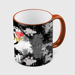 Кружка 3D BENDY LOVE БЕНДИ С СЕРДЦЕМ, цвет: 3D-оранжевый кант