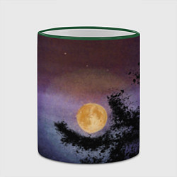 Кружка 3D Night sky with full moon by Apkx, цвет: 3D-зеленый кант — фото 2