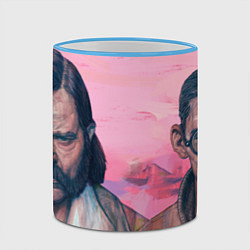 Кружка 3D Kim and Harry, цвет: 3D-небесно-голубой кант — фото 2