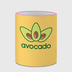 Кружка 3D Avocado авокадо, цвет: 3D-розовый кант — фото 2