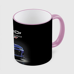 Кружка 3D Chevrolet Camaro ZL1 Motorsport, цвет: 3D-розовый кант