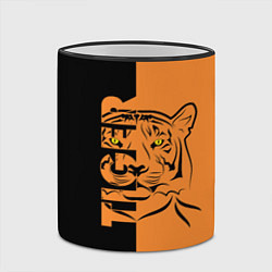 Кружка 3D Тигр - Tiger, цвет: 3D-черный кант — фото 2
