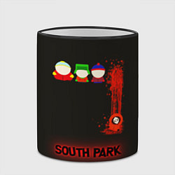 Кружка 3D Южный парк главные персонажи South Park, цвет: 3D-черный кант — фото 2