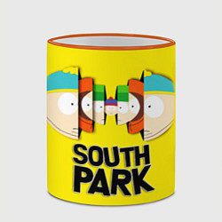 Кружка 3D South Park - Южный парк персонажи, цвет: 3D-оранжевый кант — фото 2