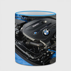 Кружка 3D BMW Engine Twin Power Turbo, цвет: 3D-небесно-голубой кант — фото 2