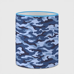 Кружка 3D Синий Камуфляж Camouflage, цвет: 3D-небесно-голубой кант — фото 2