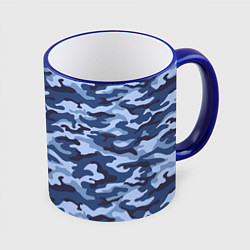 Кружка 3D Синий Камуфляж Camouflage, цвет: 3D-синий кант