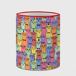 Кружка 3D Красочные Сурикаты, цвет: 3D-красный кант — фото 2