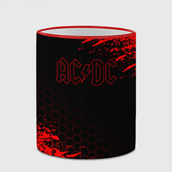Кружка 3D ACDC соты, цвет: 3D-красный кант — фото 2