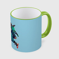 Кружка 3D Рэйз и Вайпер, цвет: 3D-светло-зеленый кант