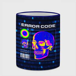 Кружка 3D Error code: Hacker Хакер программист, цвет: 3D-синий кант — фото 2