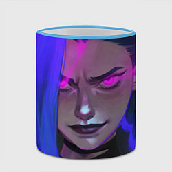 Кружка 3D League Of Legends Arcane ДЖИНКС Jinx Powder, цвет: 3D-небесно-голубой кант — фото 2