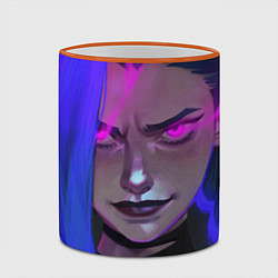 Кружка 3D League Of Legends Arcane ДЖИНКС Jinx Powder, цвет: 3D-оранжевый кант — фото 2