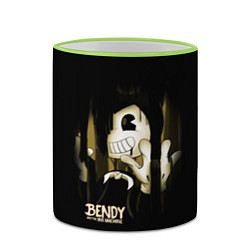 Кружка 3D Bendy And The Ink Machine подтеки, цвет: 3D-светло-зеленый кант — фото 2