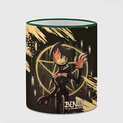 Кружка 3D Bendy And The Ink Machine Бенди, цвет: 3D-зеленый кант — фото 2