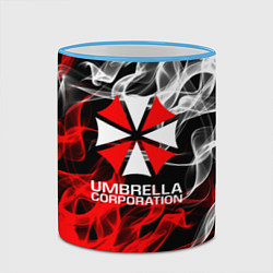 Кружка 3D Umbrella Corporation Fire, цвет: 3D-небесно-голубой кант — фото 2