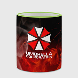 Кружка 3D Umbrella Corporation пламя, цвет: 3D-светло-зеленый кант — фото 2