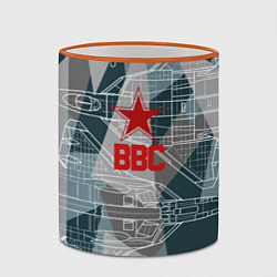 Кружка 3D SU-57 FELON, цвет: 3D-оранжевый кант — фото 2