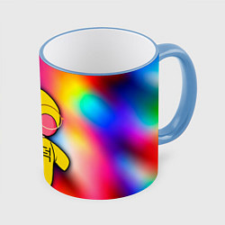 Кружка 3D Лалафанфан Lalafanfan Duck, цвет: 3D-небесно-голубой кант