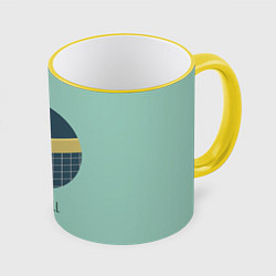 Кружка 3D Volleyball Спорт, цвет: 3D-желтый кант