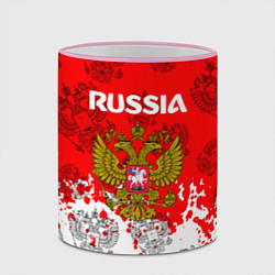 Кружка 3D Russia Паттерн Гербов, цвет: 3D-розовый кант — фото 2