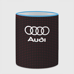 Кружка 3D Audi logo, цвет: 3D-небесно-голубой кант — фото 2