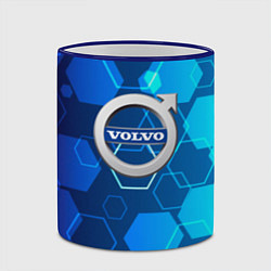 Кружка 3D Volvo Sport соты, цвет: 3D-синий кант — фото 2
