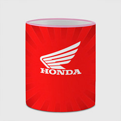 Кружка 3D Honda красные линии, цвет: 3D-розовый кант — фото 2