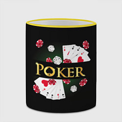 Кружка 3D Покер POKER, цвет: 3D-желтый кант — фото 2