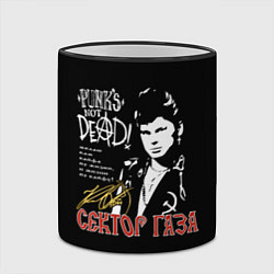 Кружка 3D Сектор Газа Punks Not Dead, цвет: 3D-черный кант — фото 2