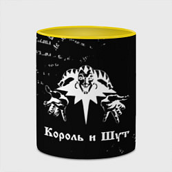 Кружка 3D Король и шут КиШ Паттерн, цвет: 3D-белый + желтый — фото 2