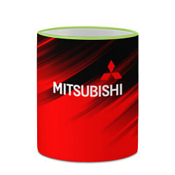 Кружка 3D Mitsubishi - Red Sport, цвет: 3D-светло-зеленый кант — фото 2