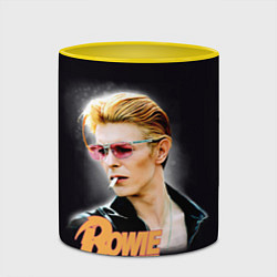 Кружка 3D David Bowie Smoking, цвет: 3D-белый + желтый — фото 2