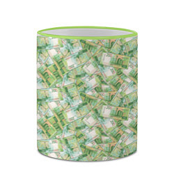 Кружка 3D Купюры 200 рублей, цвет: 3D-светло-зеленый кант — фото 2