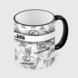 Кружка 3D LEXUS BIG EMBLEMA PATTERN, цвет: 3D-черный кант