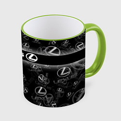 Кружка 3D LEXUS SPORT PATTERN, цвет: 3D-светло-зеленый кант