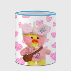 Кружка 3D УТОЧКА ЛАЛАФАНФАН С Мишкой, цвет: 3D-небесно-голубой кант — фото 2