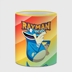 Кружка 3D Rayman globox радуга, цвет: 3D-желтый кант — фото 2