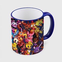 Кружка 3D Cute Fnaf Pattern, цвет: 3D-синий кант