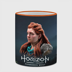 Кружка 3D Элой Aloy Horizon Forbidden West, цвет: 3D-оранжевый кант — фото 2