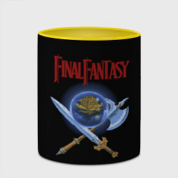 Кружка 3D Old game Final Fantsy, цвет: 3D-белый + желтый — фото 2